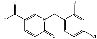 1-(2,4-二氯苄基)-6-氧代-1,6-二氢吡啶-3-羧酸 结构式
