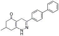 7-METHYL-3-(4-PHENYLPHENYL)-1,4,6,7,8-PENTAHYDROCINNOLIN-5-ONE 结构式