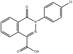 3-(4-CHLOROPHENYL)-4-OXO-3,4-DIHYDRO-1-PHTHALAZINECARBOXYLIC ACID 结构式