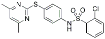 N-[4-[(4,6-DIMETHYLPYRIMIDIN-2-YL)THIO]PHENYL]-2-CHLOROBENZENESULFONAMIDE 结构式