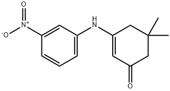 5,5-二甲基-3-[(3-硝基苯基)氨基]-1-环己-2-烯酮 结构式