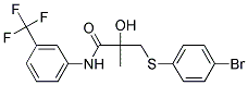 (R)-3-(4-BROMOPHENYLTHIO)-2-HYDROXY-2-METHYL-N-[3-(TRIFLUOROMETHYL)PHENYL]PROPANAMIDE 结构式