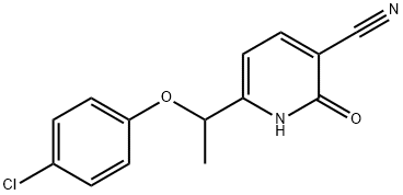 6-[1-(4-CHLOROPHENOXY)ETHYL]-2-HYDROXYNICOTINONITRILE 结构式
