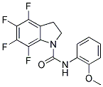 4,5,6,7-TETRAFLUORO-2,3-DIHYDRO-1-[[N-(2-METHOXYPHENYL)AMINO]CARBONYL]-(1H)-INDOLE 结构式