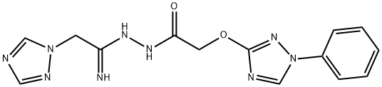 2-[(1-PHENYL-1H-1,2,4-TRIAZOL-3-YL)OXY]-N'-[2-(1H-1,2,4-TRIAZOL-1-YL)ETHANIMIDOYL]ACETOHYDRAZIDE 结构式