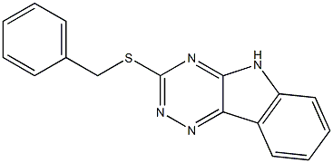 3-(PHENYLMETHYLTHIO)-1,2,4-TRIAZINO[5,6-B]INDOLE 结构式