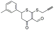2-(3-METHYLPHENYL)-4-OXO-6-(PROP-2-YNYLTHIO)-3,4-DIHYDRO-2H-THIINE-5-CARBOXALDEHYDE 结构式