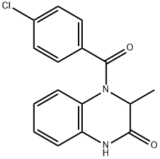 4-(4-Chlorobenzoyl)-3-methyl-3,4-dihydro-2(1H)-quinoxalinone 结构式