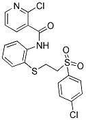 N3-[2-((2-[(4-chlorophenyl)sulfonyl]ethyl)thio)phenyl]-2-chloronicotinamide 结构式
