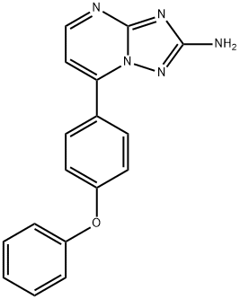 7-(4-PHENOXYPHENYL)[1,2,4]TRIAZOLO[1,5-A]PYRIMIDIN-2-AMINE 结构式