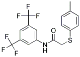 N-[3,5-BIS(TRIFLUOROMETHYL)PHENYL]-2-[(4-METHYLPHENYL)SULFANYL]ACETAMIDE 结构式