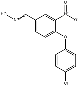 4-(4-Chlorophenoxy)-3-nitrobenzenecarbaldehyde oxime 结构式