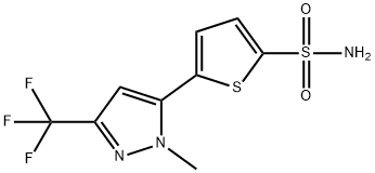 5-[1-METHYL-3-(TRIFLUOROMETHYL)PYRAZOL-5-YL]-THIOPHENE-2-SULFONAMIDE 结构式