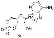 ADENOSINE 3',5'-CYCLIC-PHOSPHATE, [8-14C] MONOSODIUM SALT 结构式