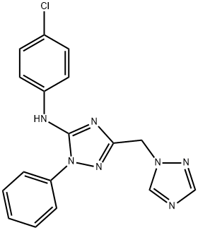 N-(4-CHLOROPHENYL)-1-PHENYL-3-(1H-1,2,4-TRIAZOL-1-YLMETHYL)-1H-1,2,4-TRIAZOL-5-AMINE 结构式