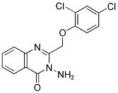 3-AMINO-2-[(2,4-DICHLOROPHENOXY)METHYL]-3,4-DIHYDROQUINAZOLIN-4-ONE 结构式