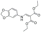 DIETHYL 2-((BENZO[3,4-D]1,3-DIOXOLAN-5-YLAMINO)METHYLENE)PROPANE-1,3-DIOATE 结构式