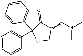 4-[(DIMETHYLAMINO)METHYLENE]-2,2-DIPHENYLDIHYDRO-3(2H)-FURANONE 结构式
