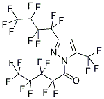 3(5)-(NONAFLUORO-1-BUTYL)-1-(NONAFLUOROPENTANOYL)-5(3)-(TRIFLUOROMETHYL)PYRAZOLE 结构式