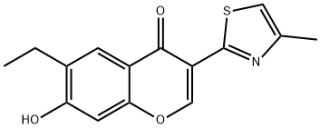 6-ETHYL-7-HYDROXY-3-(4-METHYL-1,3-THIAZOL-2-YL)-4H-CHROMEN-4-ONE 结构式