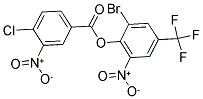 2-Bromo-6-nitro-4-(trifluoromethyl)phenyl 4-chloro-3-nitrobenzoate 结构式