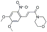 3-(4,5-Dimethoxy-2-nitrophenyl)-1-morpholino-2-propen-1-one 结构式