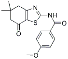 N-(5,5-DIMETHYL-7-OXO(4,5,6-TRIHYDROBENZOTHIAZOL-2-YL))(4-METHOXYPHENYL)FORMAMIDE 结构式