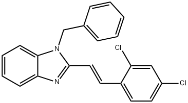 1-BENZYL-2-(2,4-DICHLOROSTYRYL)-1H-1,3-BENZIMIDAZOLE 结构式