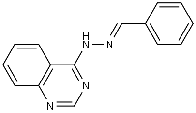 Benzenecarbaldehyde N-(4-quinazolinyl)hydrazone 结构式