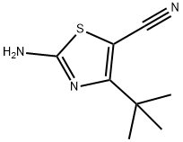 2-AMINO-4-(TERT-BUTYL)-1,3-THIAZOLE-5-CARBONITRILE 结构式
