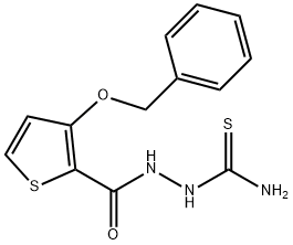 2-([3-(BENZYLOXY)-2-THIENYL]CARBONYL)-1-HYDRAZINECARBOTHIOAMIDE 结构式