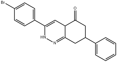 3-(4-BROMOPHENYL)-7-PHENYL-2,6,7,8,4A-PENTAHYDROCINNOLIN-5-ONE 结构式