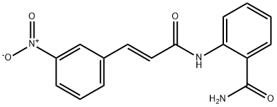 2-(3-(3-NITROPHENYL)PROP-2-ENOYLAMINO)BENZAMIDE 结构式