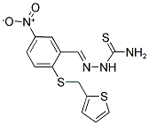 AMINO((1-AZA-2-(5-NITRO-2-(2-THIENYLMETHYLTHIO)PHENYL)VINYL)AMINO)METHANE-1-THIONE 结构式