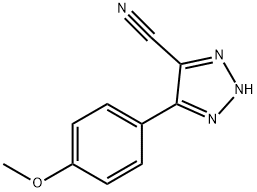 5-(4-甲氧基苯基)-1H-1,2,3-三唑-4-腈 结构式