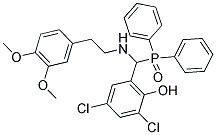 2,4-DICHLORO-6-[[(3,4-DIMETHOXYPHENETHYL)AMINO](DIPHENYLPHOSPHORYL)METHYL]PHENOL 结构式