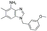 1-(3-METHOXYBENZYL)-5,6-DIMETHYL-1H-1,3-BENZIMIDAZOL-4-AMINE 结构式