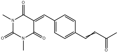 1,3-DIMETHYL-5-([4-(3-OXO-1-BUTENYL)PHENYL]METHYLENE)-2,4,6(1H,3H,5H)-PYRIMIDINETRIONE 结构式