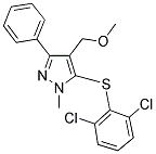 (5-[(2,6-DICHLOROPHENYL)SULFANYL]-1-METHYL-3-PHENYL-1H-PYRAZOL-4-YL)METHYL METHYL ETHER 结构式