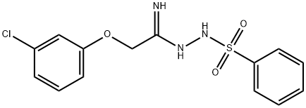 N'-[2-(3-CHLOROPHENOXY)ETHANIMIDOYL]BENZENESULFONOHYDRAZIDE 结构式