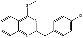 2-(4-CHLOROBENZYL)-4-(METHYLSULFANYL)QUINAZOLINE 结构式