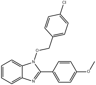 1-[(4-CHLOROBENZYL)OXY]-2-(4-METHOXYPHENYL)-1H-1,3-BENZIMIDAZOLE 结构式