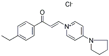 1-(4-ETHYLPHENYL)-3-(4-TETRAHYDRO-1H-PYRROL-1-YLPYRIDINIUM-1-YL)PROP-2-EN-1-ONE CHLORIDE 结构式