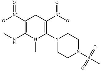 N,1-DIMETHYL-6-[4-(METHYLSULFONYL)PIPERAZINO]-3,5-DINITRO-1,4-DIHYDRO-2-PYRIDINAMINE 结构式