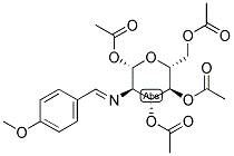 2-(4-METHOXYBENZYLIDENE)IMINO-2-DEOXY-1,3,4,6-TETRA-O-ACETYL-BETA-D-GLUCOPYRANOSE 结构式