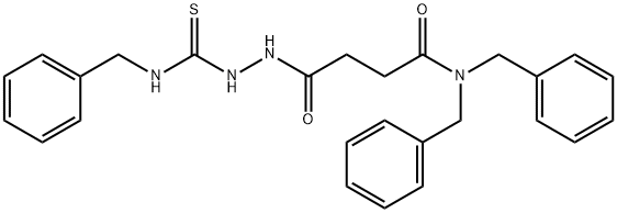 N,N-DIBENZYL-4-(2-[(BENZYLAMINO)CARBOTHIOYL]HYDRAZINO)-4-OXOBUTANAMIDE 结构式