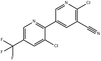 3,6'-二氯-5-(三氟甲基)-[2,3'-联吡啶]-5'-腈 结构式