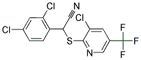 2-([3-CHLORO-5-(TRIFLUOROMETHYL)-2-PYRIDINYL]SULFANYL)-2-(2,4-DICHLOROPHENYL)ACETONITRILE 结构式