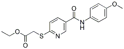 ETHYL 2-((5-[(4-METHOXYANILINO)CARBONYL]-2-PYRIDINYL)SULFANYL)ACETATE 结构式