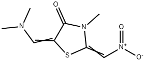 5-[(DIMETHYLAMINO)METHYLENE]-3-METHYL-2-(NITROMETHYLENE)-1,3-THIAZOLAN-4-ONE 结构式